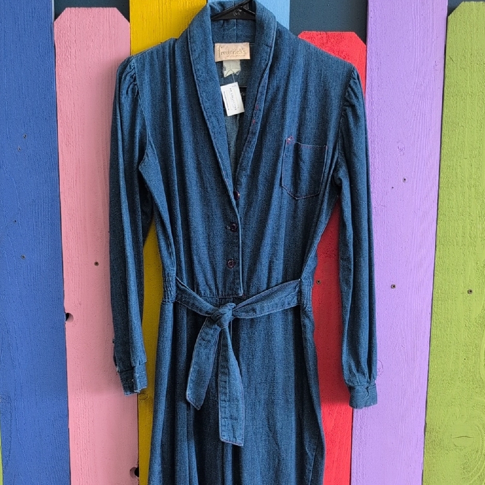 Vintage Frederick's of Hollywood Blue Denim Jumpsuit